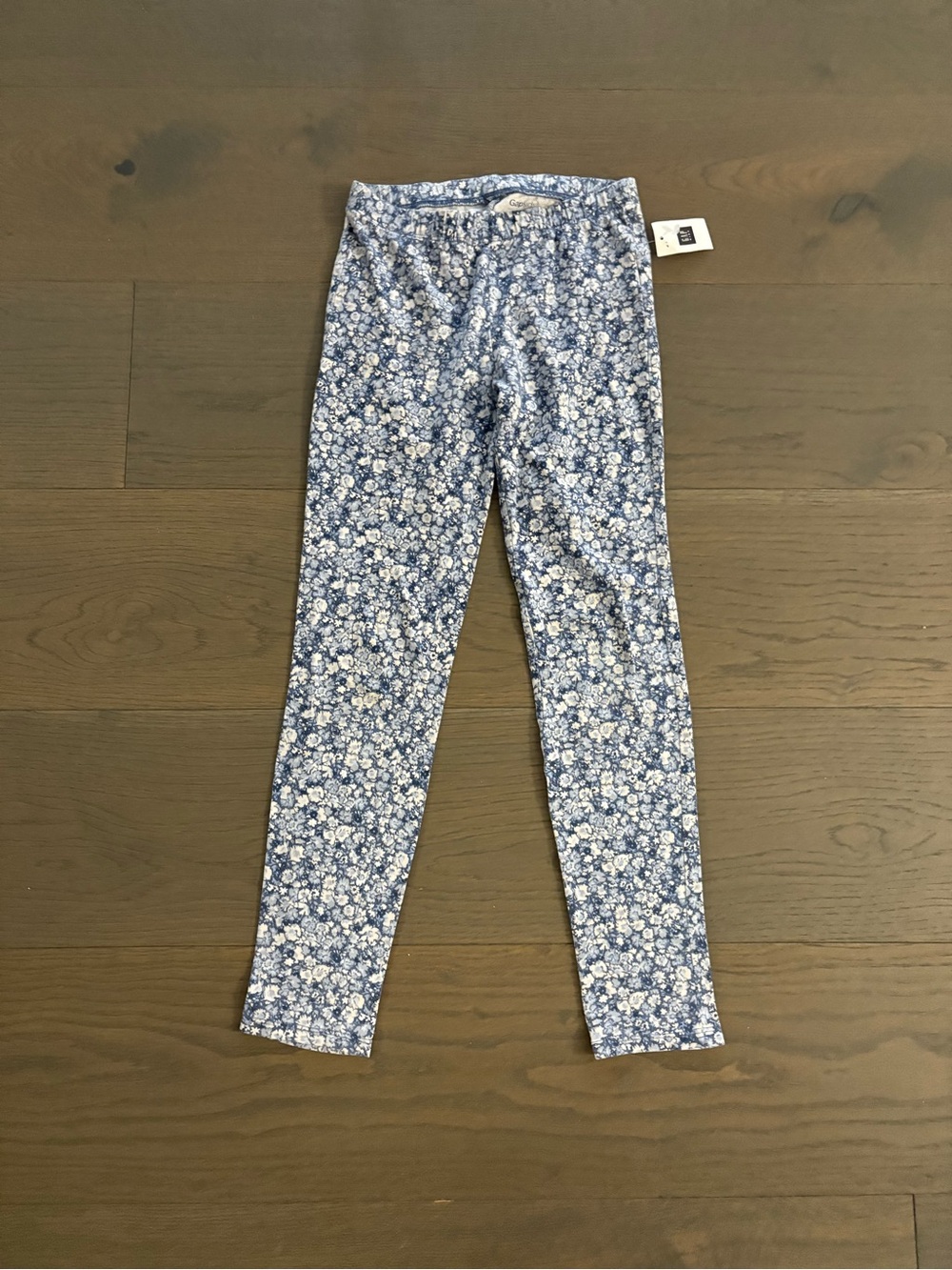 Gap girls blue Floral leggings sz 10 NwT retail $45